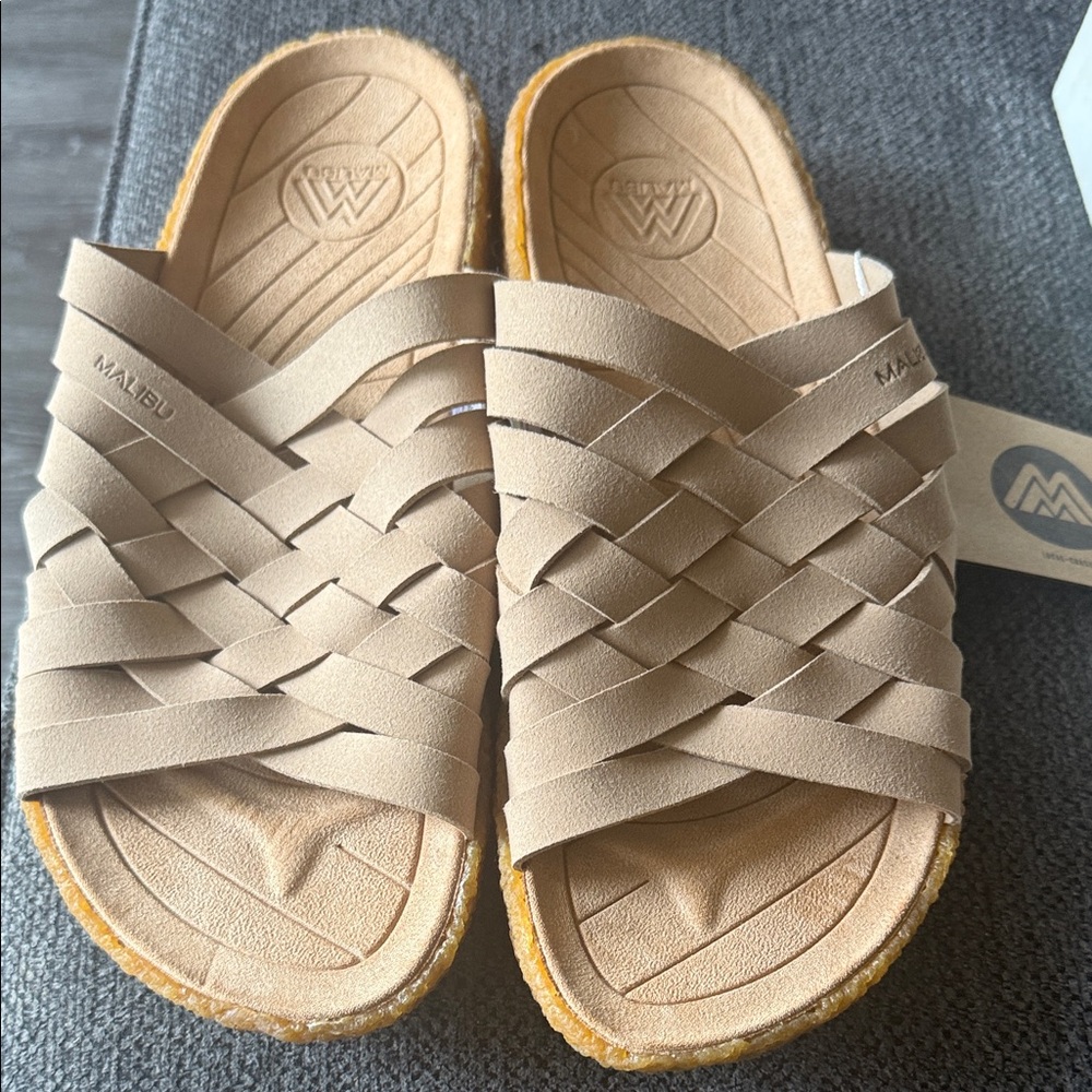 Malibu Tan Woven Sandals